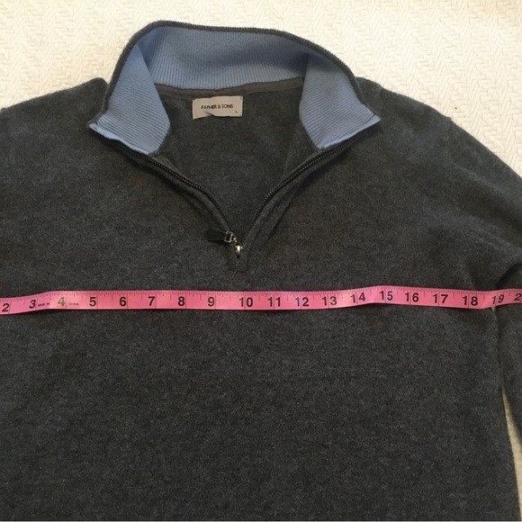 Mens Father and Sons gray cashmere sweater size L - Picture 8 of 14